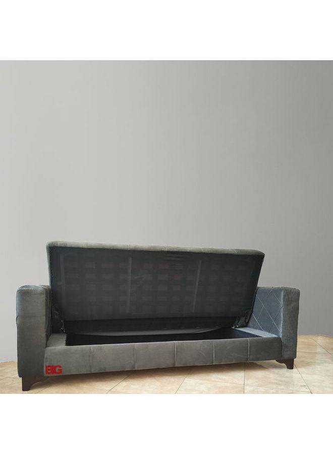 BIG - Storage Sofa Bed Dark Grey 220 x 120 x 43cm - Image 1