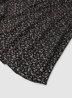 RAHA Girls All Over Print Casual Cotton Dress Black / White  - Image 4