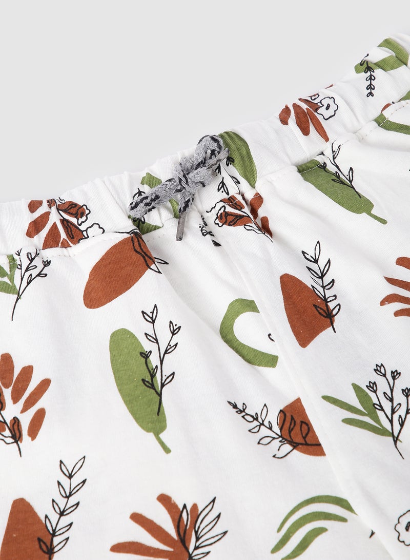 RAHA Girls Trendy Printed Short White / Red - Image 4