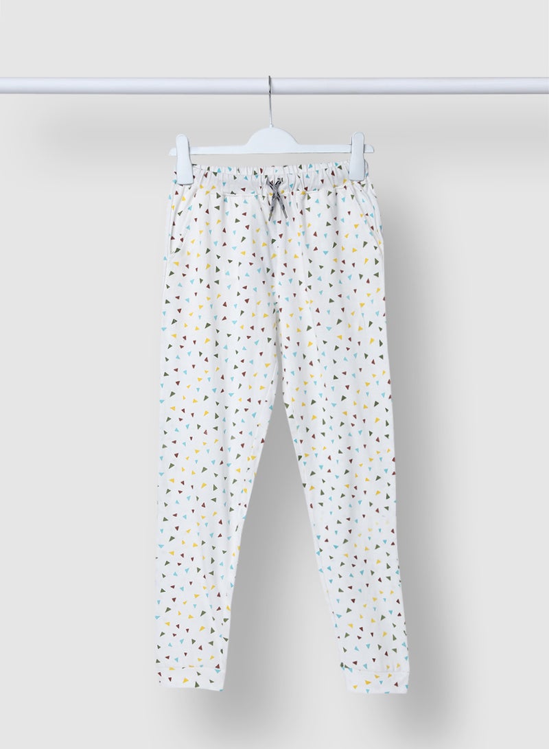 RAHA - Cotton Girls Printed Jogger Multicolour - Image 1