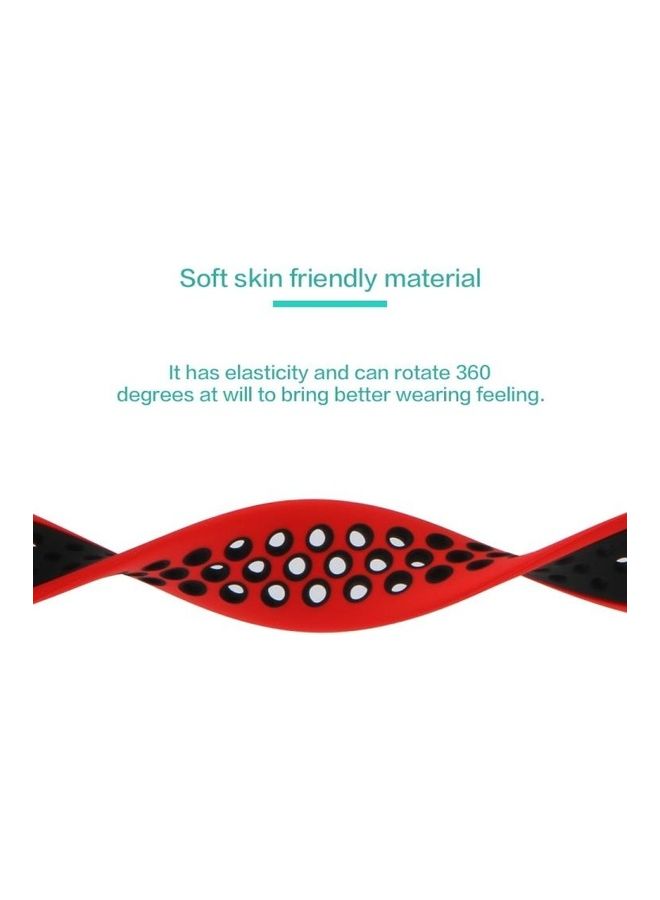 HuHa - Elastic Silicone Watchband For Apple Watch Series 1/2/3/4/5/6/7/SE 42-44-45mm Red/Black - Image 1