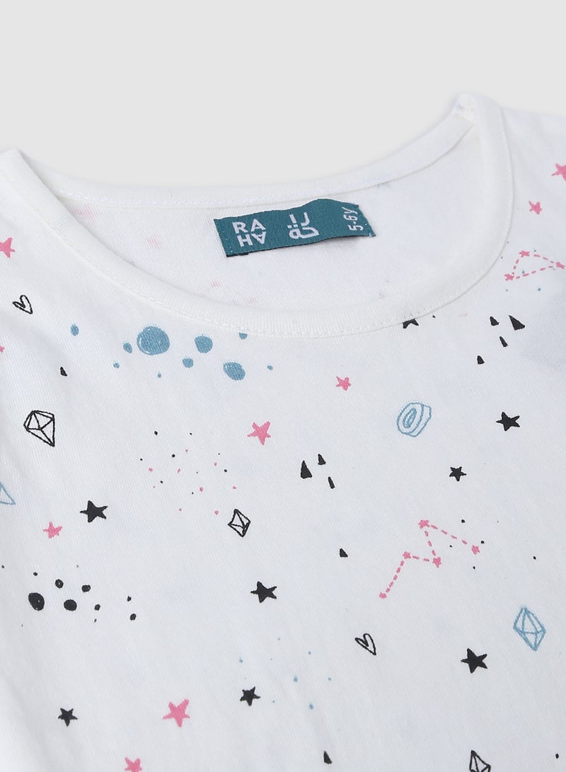RAHA Boys Trendy Groovy Casual Printed T-Shirt Light Green  - Image 3