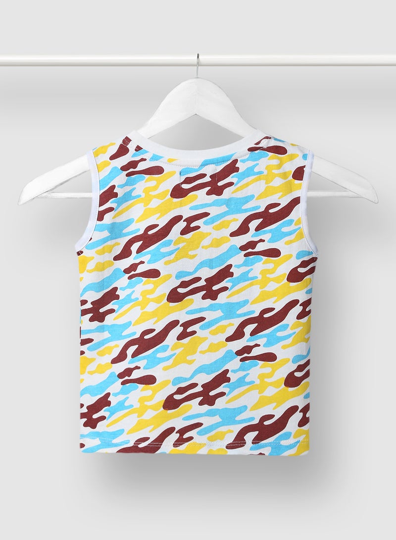 RAHA - Trendy Boys Stylish Printed T-Shirt Brown - Image 1