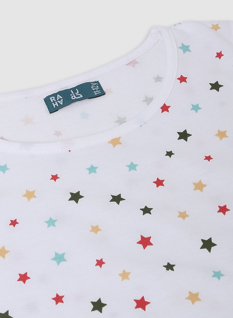 RAHA Comfortable Boys Casual Printed T-Shirt Light Blue  - Image 3