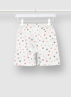 Boys Printed Cotton Shorts White/Dark Green/Red - v1634562975/N45999387V_2