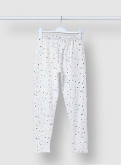 RAHA Cotton Boys Printed Sweatpants White  - Image 1