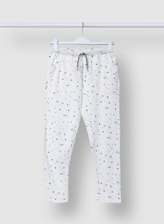 RAHA Cotton Boys Printed Sweatpants White  - Image 4