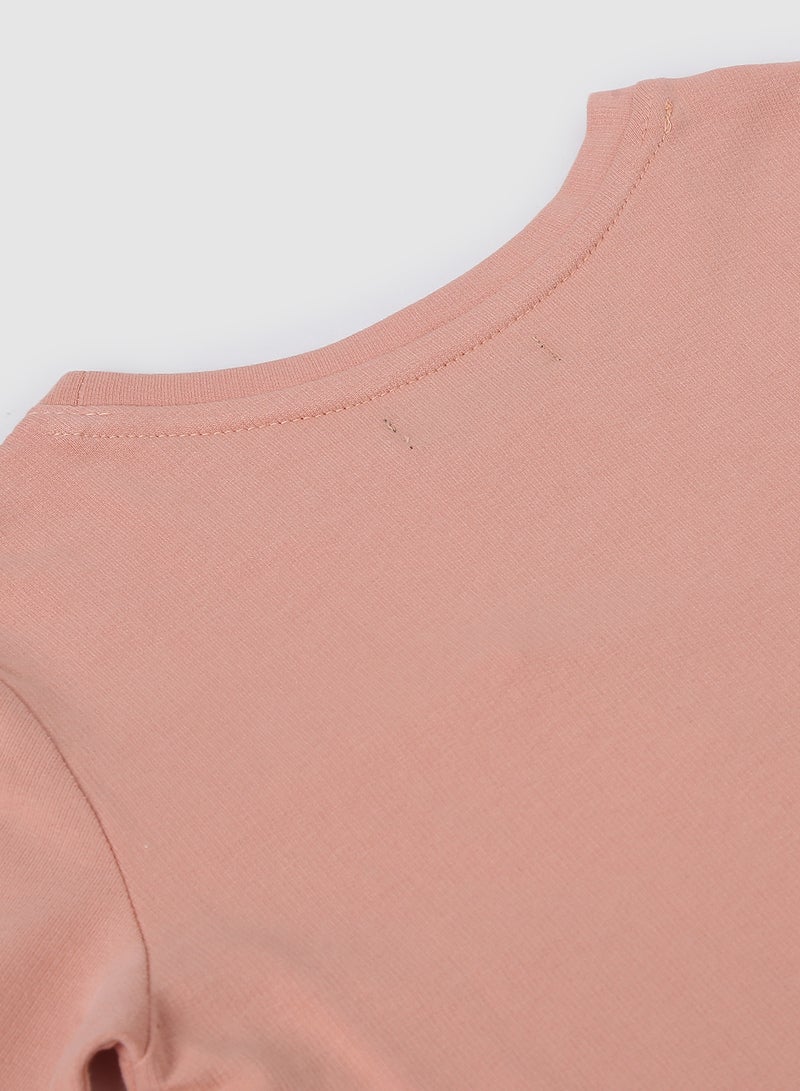QUWA Graphic Printed Crew Neck Sweatshirt Pink/Black/Blue  - Image 4