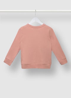 QUWA Graphic Printed Crew Neck Sweatshirt Pink/Black/Blue  - Image 2