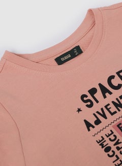 QUWA Graphic Printed Crew Neck Sweatshirt Pink/Black/Blue  - Image 3