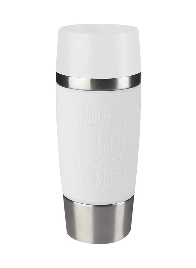 Tefal Travel Mug , White, Stainless Steel/Plastic White/Silver