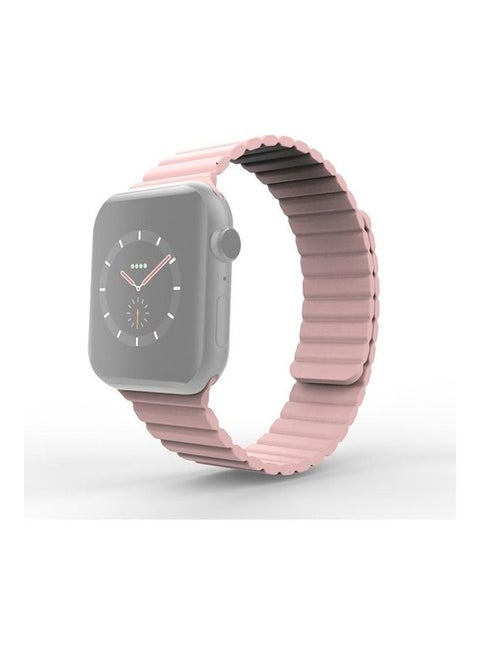 Mutural Liquid Magnetic Watchband For Apple Watch Series 7/6/5/4/3/2/1/SE 41/40/38mm Pink