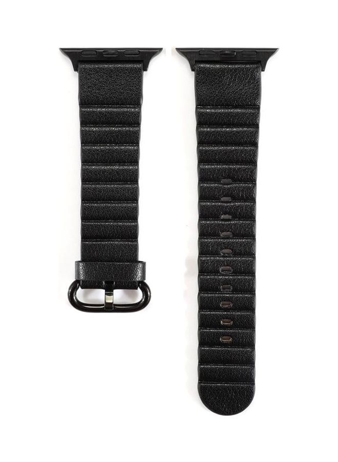 HuHa Loop Stripes Replacement Strap Watchband Black - Image 1
