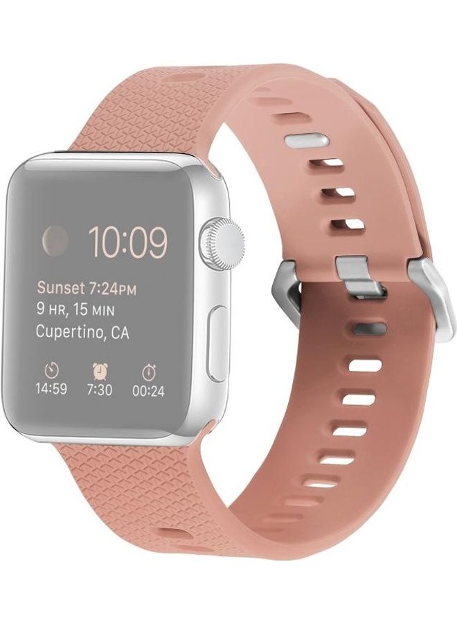 HuHa Silicone Replacement Strap Watchband For Apple Watch Series 7/6/SE/5/4/3/2/1 41/40/38mm Retro Rose - Image 1