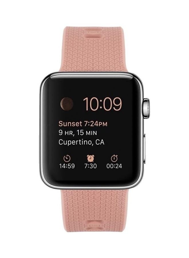 HuHa Silicone Replacement Strap Watchband For Apple Watch Series 7/6/SE/5/4/3/2/1 41/40/38mm Retro Rose - Image 2