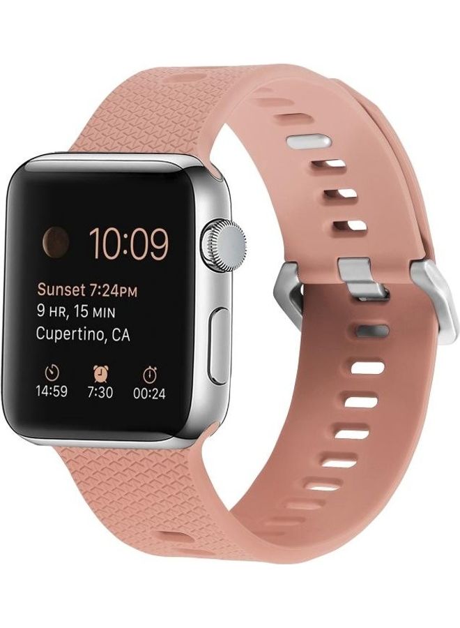 HuHa Silicone Replacement Strap Watchband For Apple Watch Series 7/6/SE/5/4/3/2/1 41/40/38mm Retro Rose - Image 3