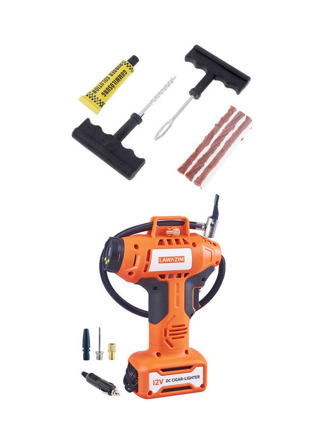 LAWAZIM 12V DC Tire Inflator Air Compressor With Digital Gauge And Tubeless Repair Kit  - Image 1