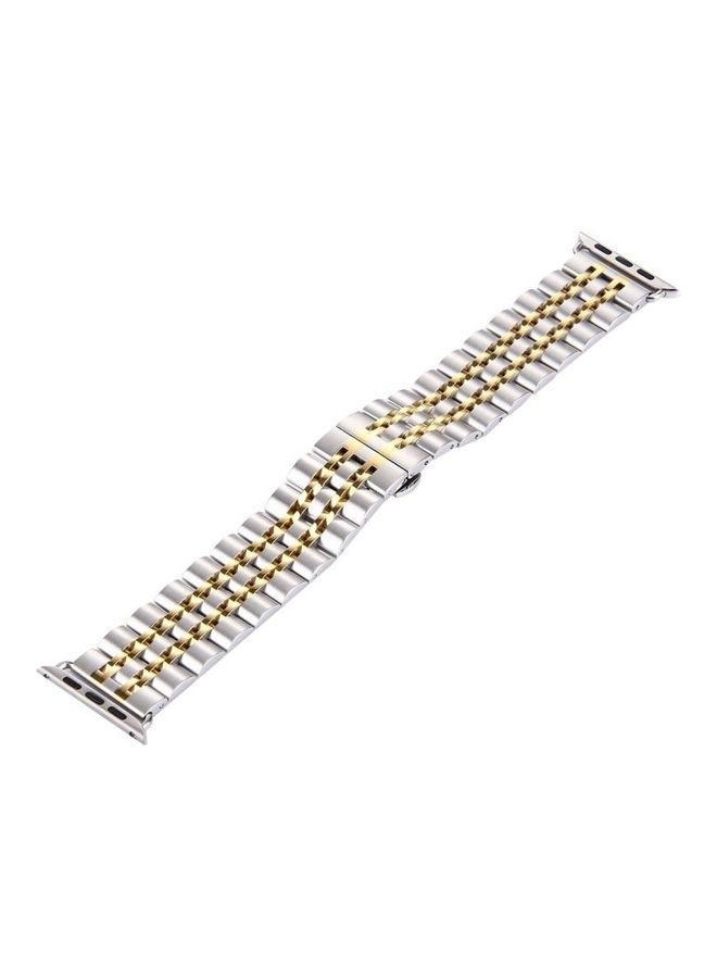 HuHa - Ethnic Replacement Watchband for Apple Watch 38mm Silver/Gold - Image 1