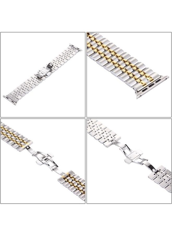 HuHa - Ethnic Replacement Watchband for Apple Watch 38mm Silver/Gold - Image 1