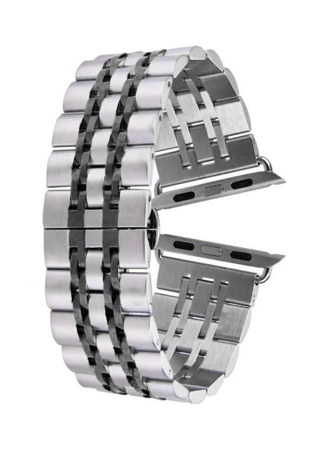 HuHa Ethnic Replacement Watchband for Apple Watch 42mm Silver/Black - Image 1