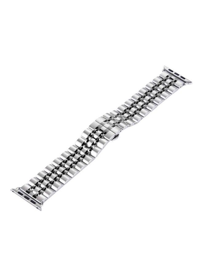 HuHa Ethnic Replacement Watchband for Apple Watch 42mm Silver/Black - Image 2