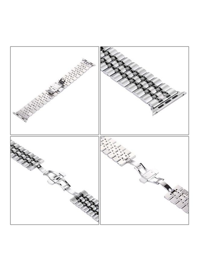 HuHa Ethnic Replacement Watchband for Apple Watch 42mm Silver/Black - Image 3