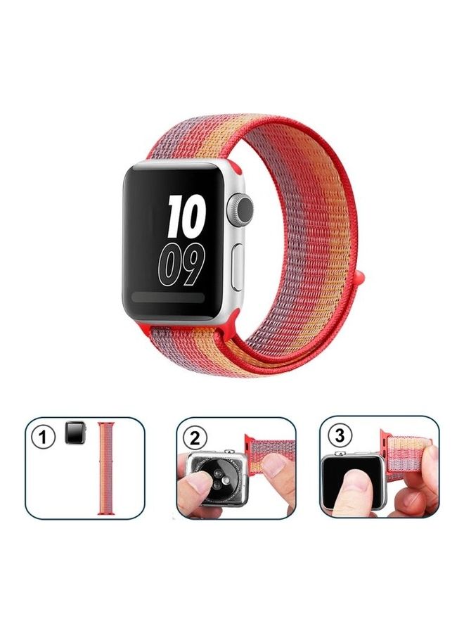 HuHa - Nylon Loop Watchband For Apple Yellow Orange - Image 1