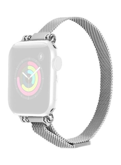 Milan Bracelet Stainless Steel Watch Strap For Apple Watch Series 7/6/5/4/3/2/1/SE 41/40/38mm Silver