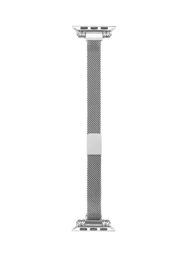 HuHa - Milan Bracelet Stainless Steel Watch Strap For Apple Watch Series 7/6/5/4/3/2/1/SE 41/40/38mm Silver - Image 1