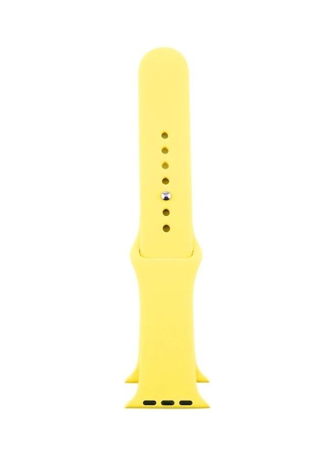 HuHa Replacement Watchband for Apple Watch Series 7/6/5/4/3/2/1/SE 38/40/41mm Shiny Yellow  - Image 1