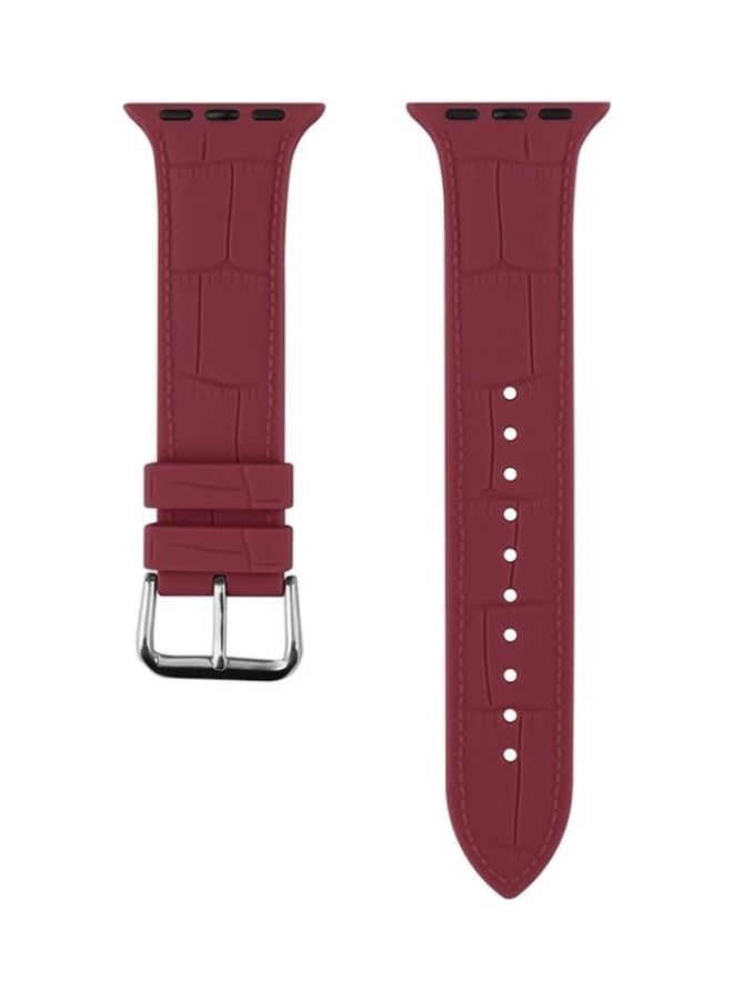 HuHa Ethnic Replacement Watchband for Apple Watch Series 1/2/3/4/5/6/7/SE 38/40/41mm Red - Image 2