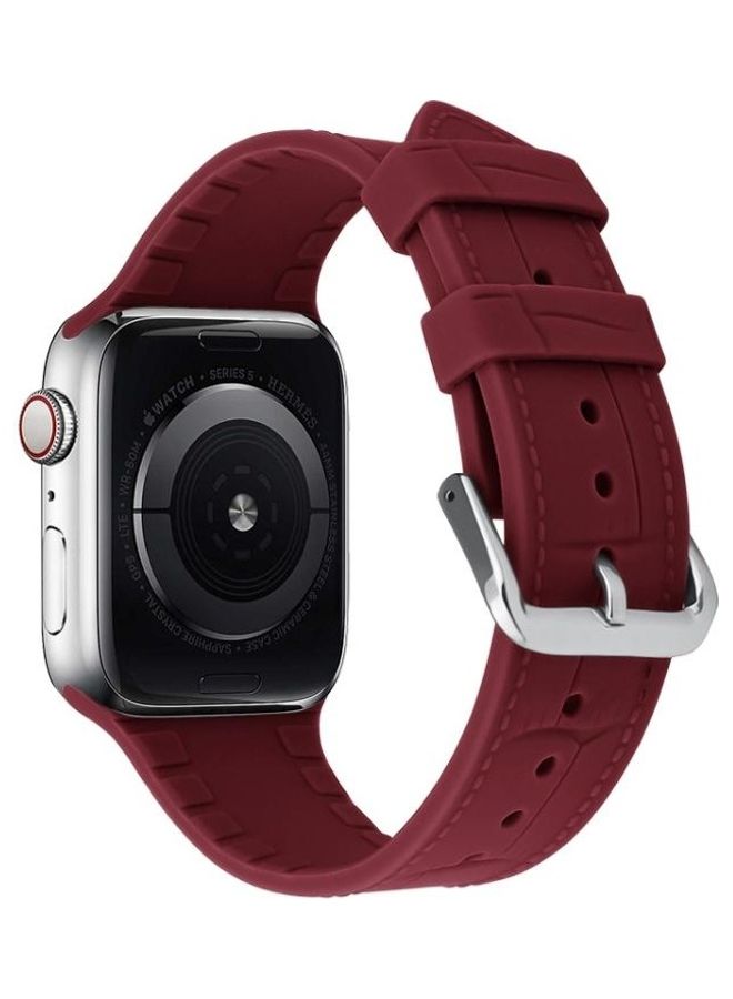 HuHa Ethnic Replacement Watchband for Apple Watch Series 1/2/3/4/5/6/7/SE 38/40/41mm Red - Image 4