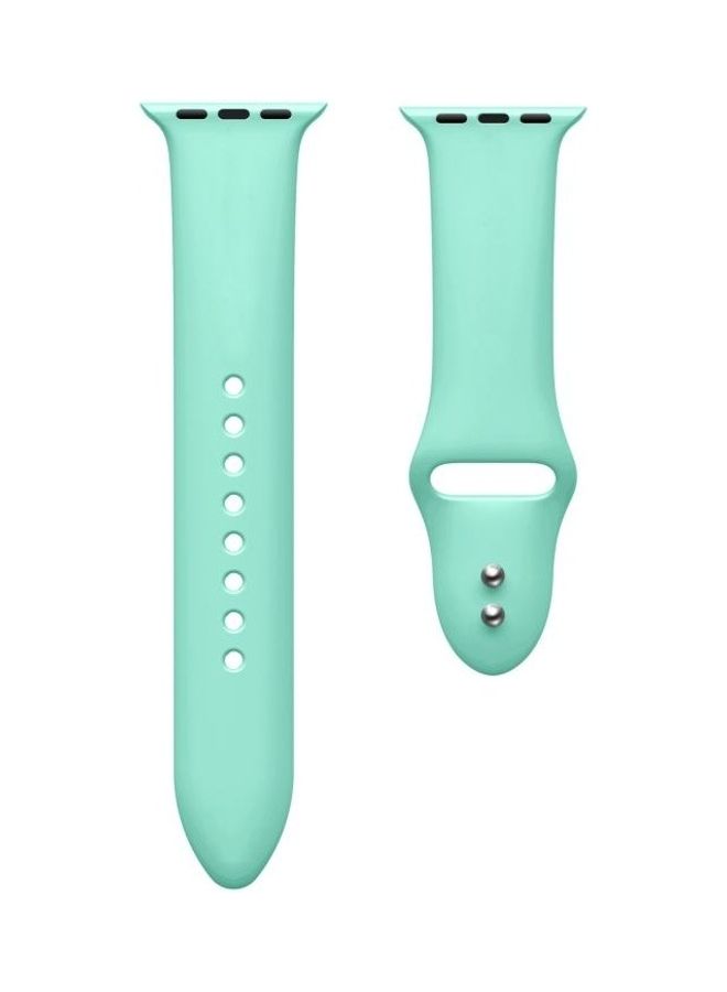 HuHa Ethnic Replacement Watchband for Apple Watch Series 1/2/3/4/5/6/7/SE 42/44/45mm Mint Green - Image 3