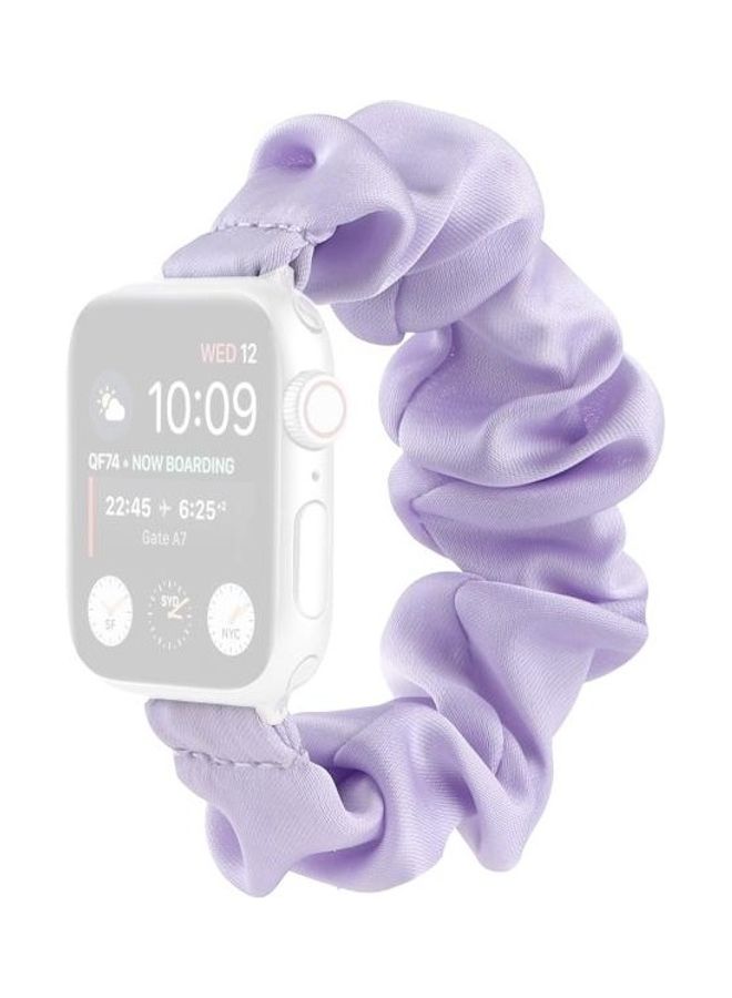 HuHa Scarf Hair Tie Replacement Watchbands For Apple Watch Series 7/6/SE/5/4/3/2/1 41/40/38mm Light Purple - Image 1