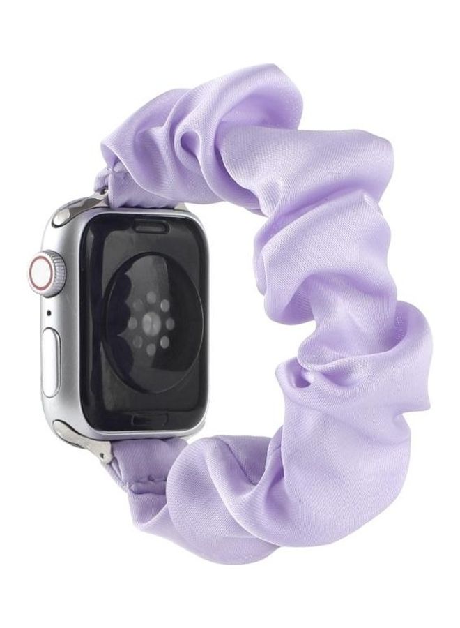 HuHa Scarf Hair Tie Replacement Watchbands For Apple Watch Series 7/6/SE/5/4/3/2/1 41/40/38mm Light Purple - Image 2