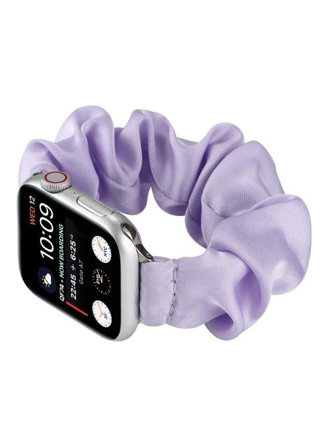 HuHa Scarf Hair Tie Replacement Watchbands For Apple Watch Series 7/6/SE/5/4/3/2/1 41/40/38mm Light Purple - Image 3