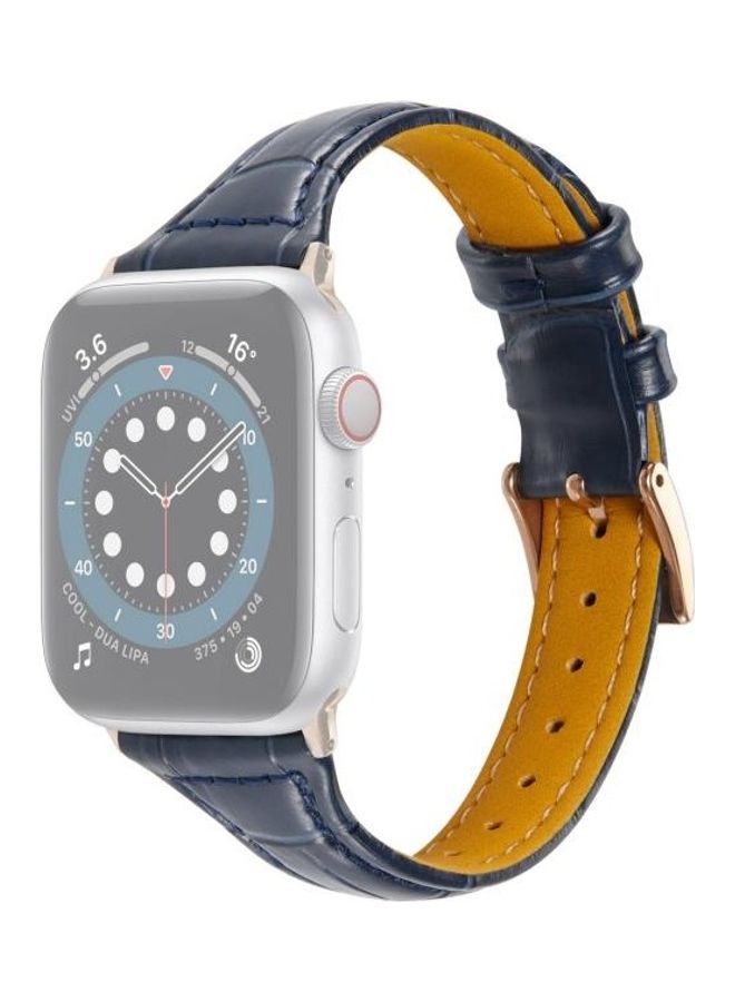 HuHa Ethnic Replacement Watchband for Apple Watch Series 1/2/3/4/5/6/7/SE 42/44/45mm Midnight Blue - Image 1