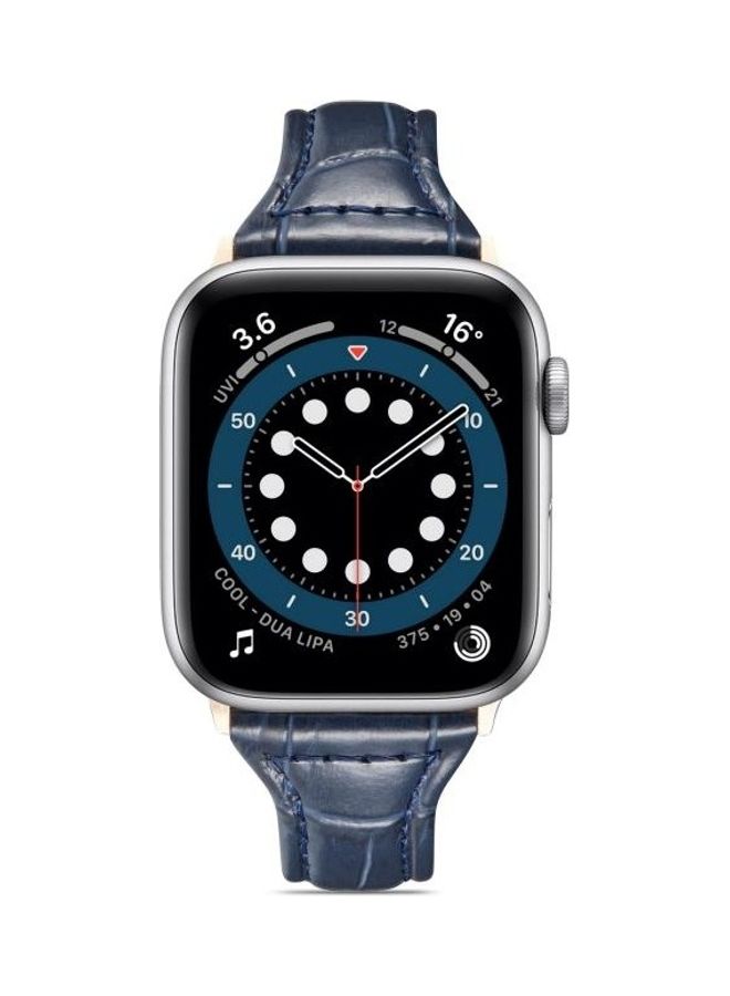 HuHa Ethnic Replacement Watchband for Apple Watch Series 1/2/3/4/5/6/7/SE 42/44/45mm Midnight Blue - Image 2