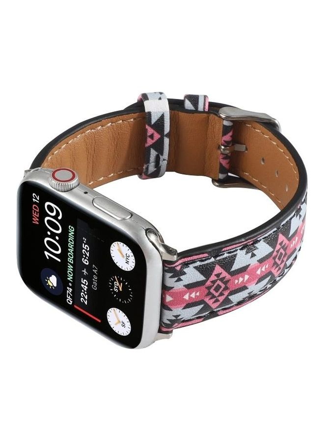 HuHa Replacement Watchband For Apple Watch Black Pink Ethnic Style - Image 4