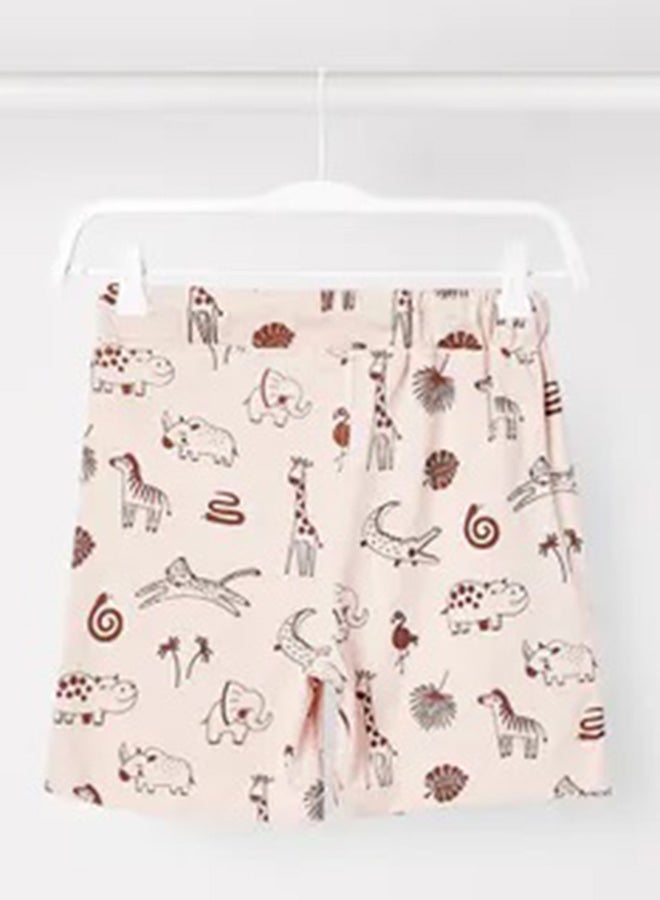 RAHA Boys Printed Shorts Light Pink/Maroon  - Image 2