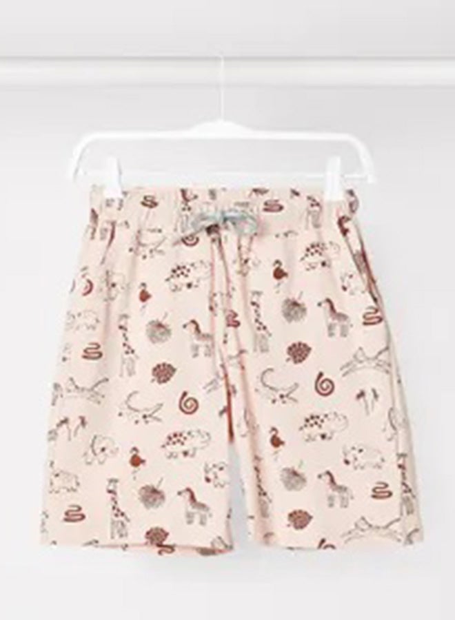 RAHA Boys Printed Shorts Pink/Red  - Image 1