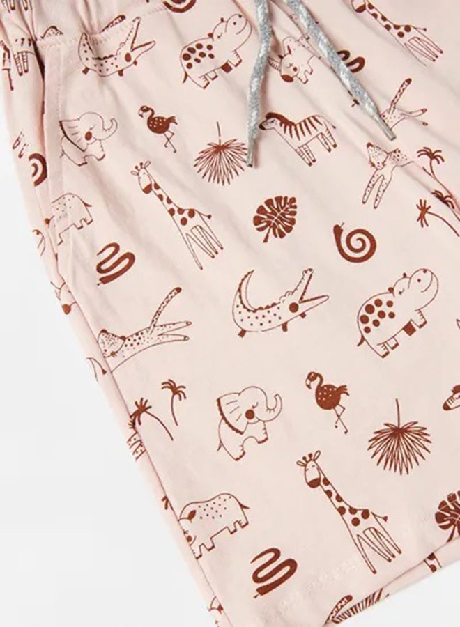 RAHA Boys Printed Shorts Pink/Red  - Image 4