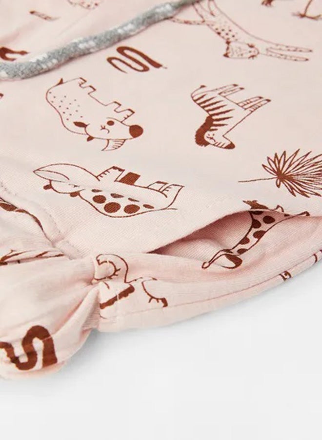 RAHA Boys Printed Shorts Light Pink/Maroon  - Image 3