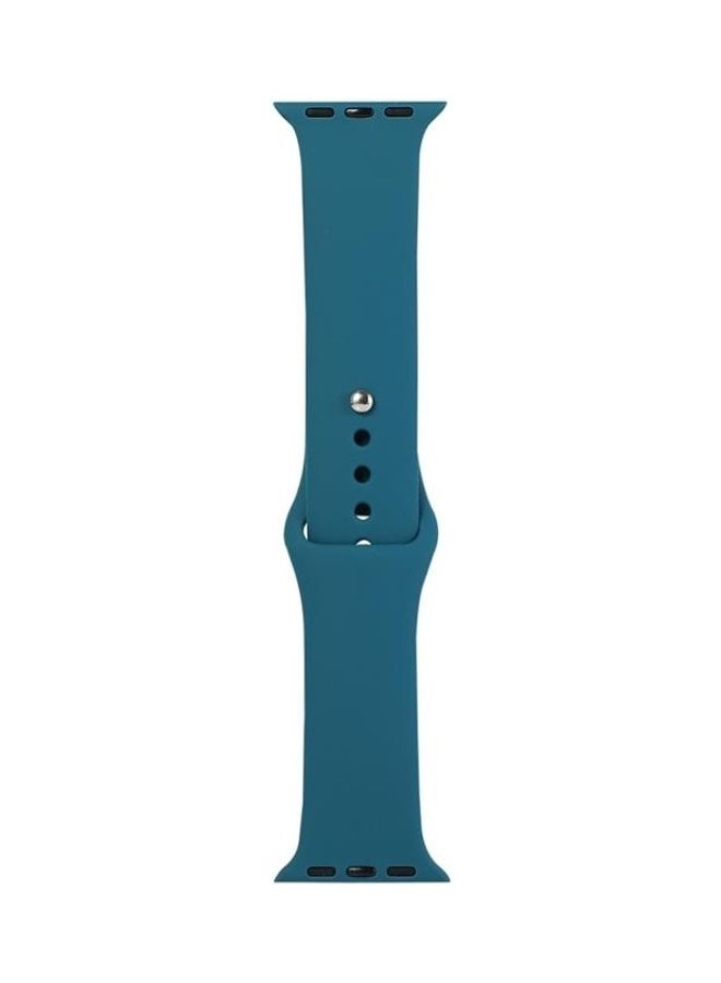 HuHa - Replacement Watchband for Apple Watch Series 7/6/5/4/3/2/1/SE 38/40/41mm Blue - Image 1