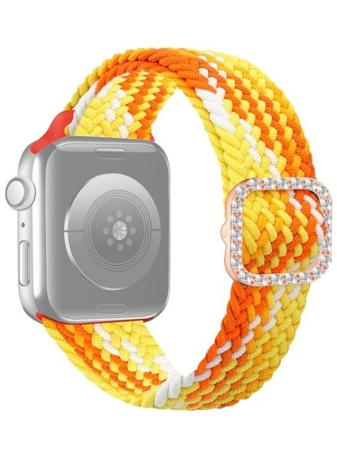 HuHa Ethnic Replacement Watchband for Apple Watch Series 1/2/3/4/5/6/7/SE 38/40mm Orange - Image 1