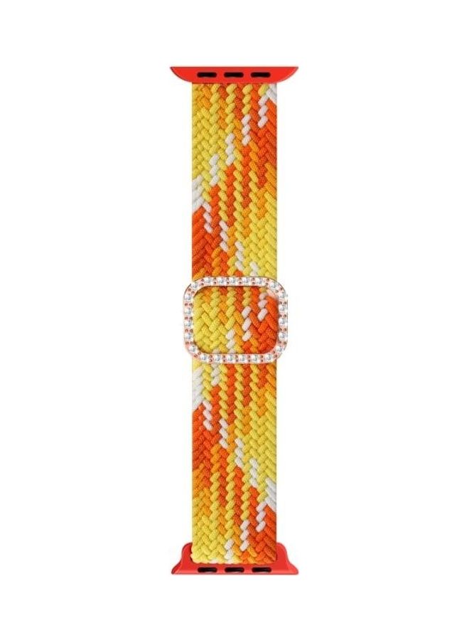 HuHa Ethnic Replacement Watchband for Apple Watch Series 1/2/3/4/5/6/7/SE 38/40mm Orange - Image 2