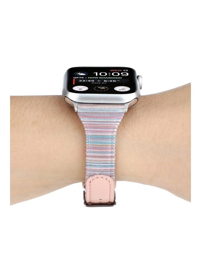 HuHa Replacement Watchband for Apple Watch Series 7/6/5/4/3/2/1/SE 38/40/41mm Pink - Image 5