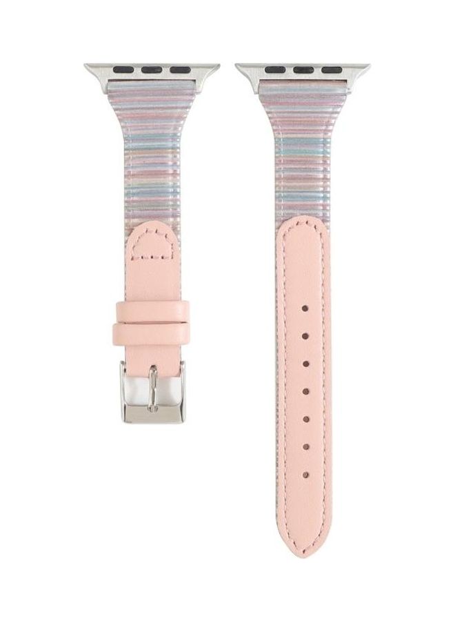 HuHa Replacement Watchband for Apple Watch Series 7/6/5/4/3/2/1/SE 38/40/41mm Pink - Image 2