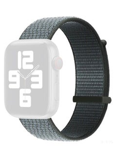 Hook and Loop Fastener Dual Section Replacement Watchband For Apple Watch Series 7/6/SE/5/4/3/2/1 42/44/45mm Storm Grey