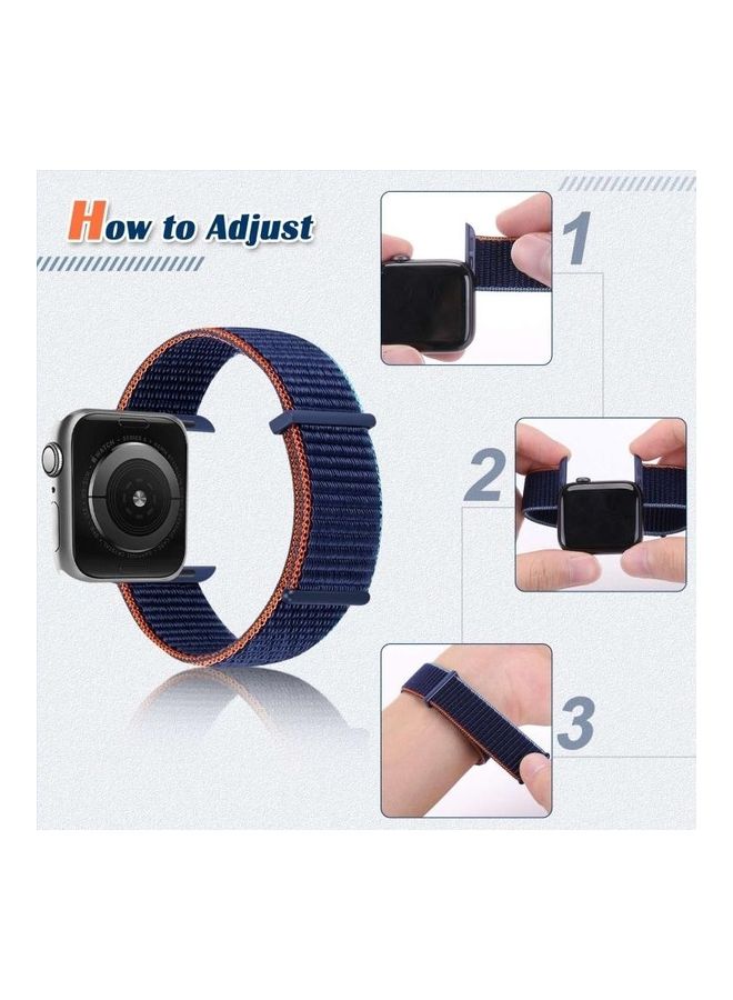 HuHa - Hook and Loop Fastener Dual Section Replacement Watchband For Apple Watch Series 7/6/SE/5/4/3/2/1 42/44/45mm Storm Grey - Image 1